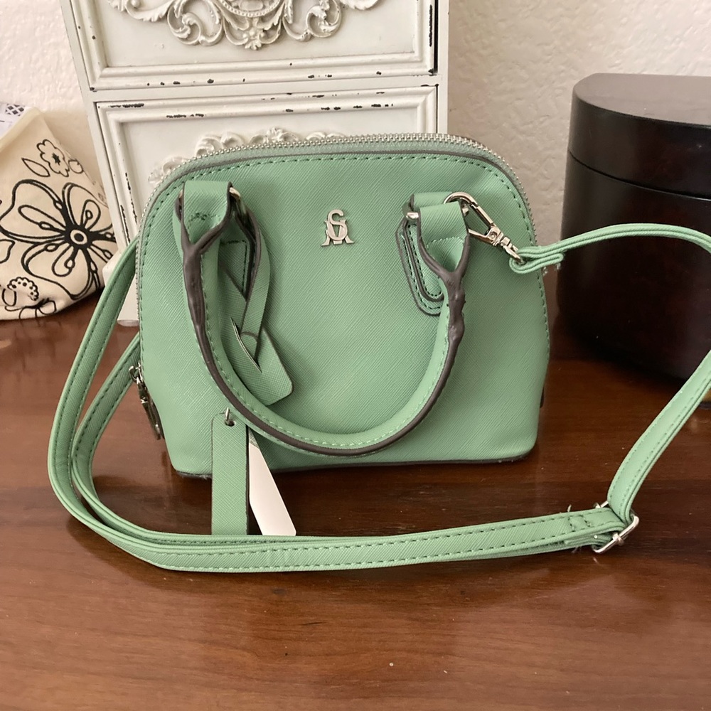 Green Leather Crossbody Bag